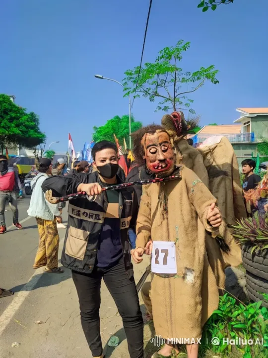 Traditional Kungfu Fight Showcased in Festive Street Scene – AI Generated Video | Hailuo AI