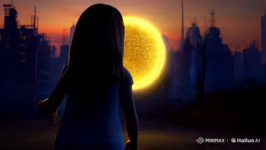 Young Girl Transforms Dystopian City with Magic Orb – AI Generated Video | Hailuo AI