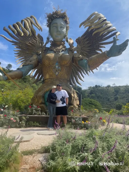 Couple Showcases Martial Arts in Serene Garden Setting – AI Generated Video | Hailuo AI