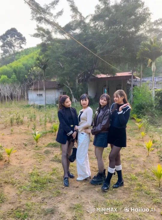 Four Women Practicing Kungfu in a Serene Landscape – AI Generated Video | Hailuo AI