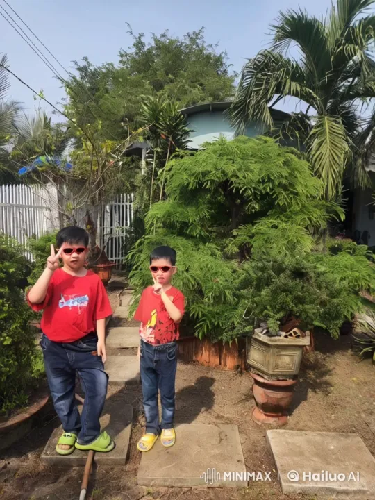 Boys Display Impressive Kung Fu Skills in Garden – AI Generated Video | Hailuo AI
