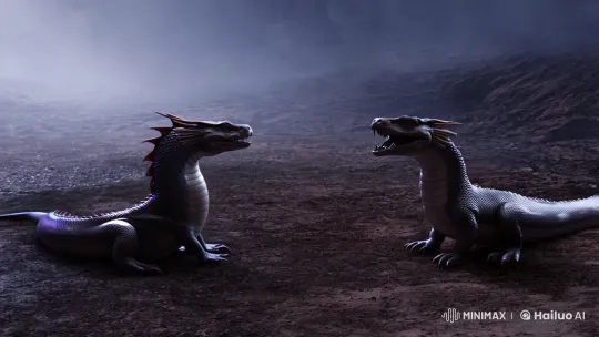Snake and Dragon in Epic, Visceral Battle – AI Generated Video | Hailuo AI