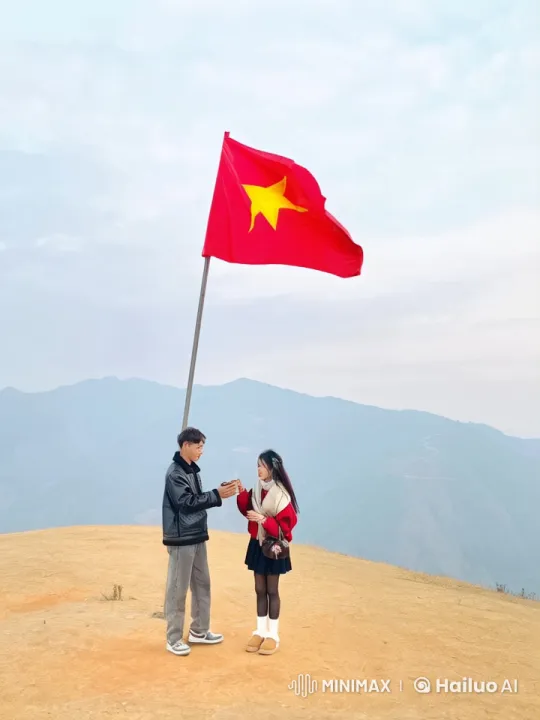 Live2D animation of martial arts moves against the background of the Vietnamese flag – AI Generated Video | Hailuo AI