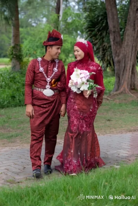 Wedding Day Kungfu Display by Traditional Attired Couple – AI Generated Video | Hailuo AI