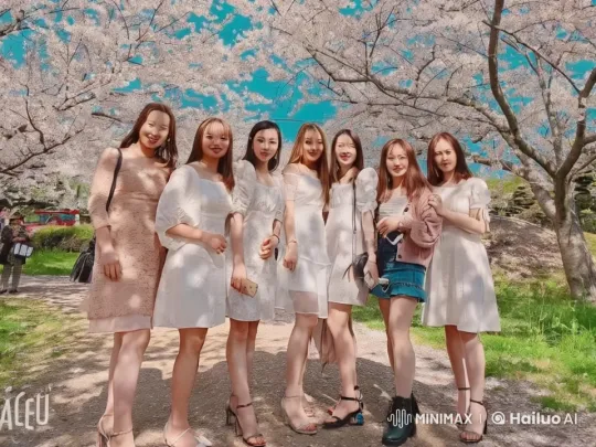 Women Perform Martial Arts in Cherry Blossom Setting – AI Generated Video | Hailuo AI