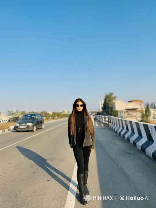Stylish Woman Struts Confidently on City Streets – AI Generated Video | Hailuo AI