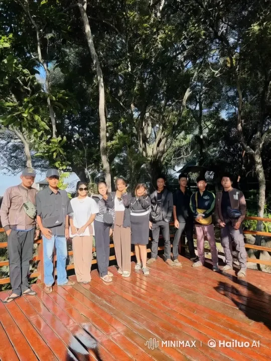 Kung Fu Demonstration on Wooden Deck in Lush Surroundings – AI Generated Video | Hailuo AI