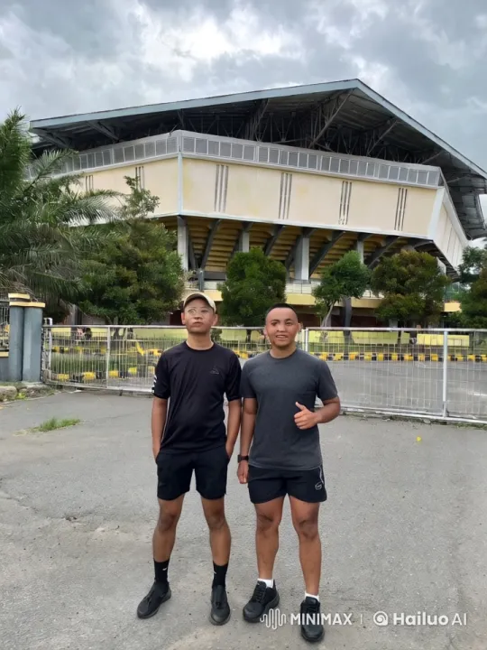 Intense Kung Fu Sparring in Front of Stadium – AI Generated Video | Hailuo AI