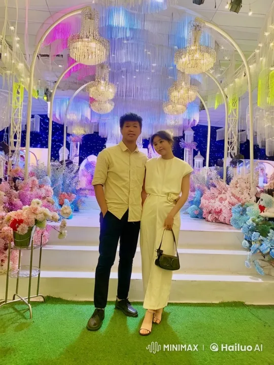 Couple Performing Kung Fu in Decorated Garden Setting – AI Generated Video | Hailuo AI