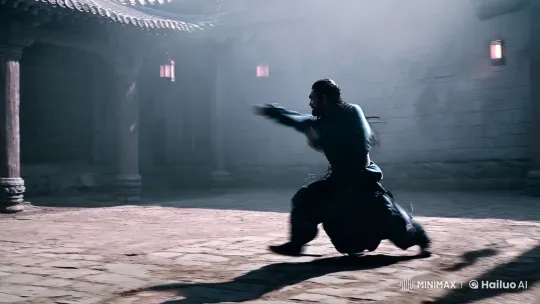 Ancient Courtyard Martial Arts Display – AI Generated Video | Hailuo AI