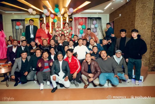 Live2D Animated Celebration Group Photo – AI Generated Video | Hailuo AI
