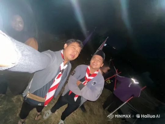 Nighttime Campsite Kungfu Sparring Scene – AI Generated Video | Hailuo AI