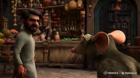 Anthropomorphic Mouse Confronts Shopkeeper in Timeless Shop – AI Generated Video | Hailuo AI