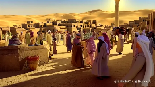 Aesthetic Capture of Historic Life in Ancient Arabian Town – AI Generated Video | Hailuo AI