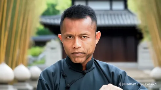 Traditional Kung Fu Master in Serene Asian Courtyard – AI Generated Video | Hailuo AI
