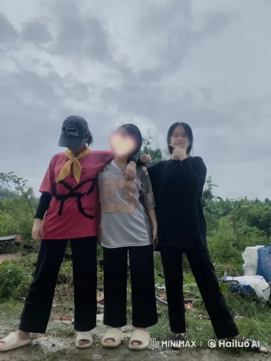Three friends stand united, ready to defend each other – AI Generated Video | Hailuo AI