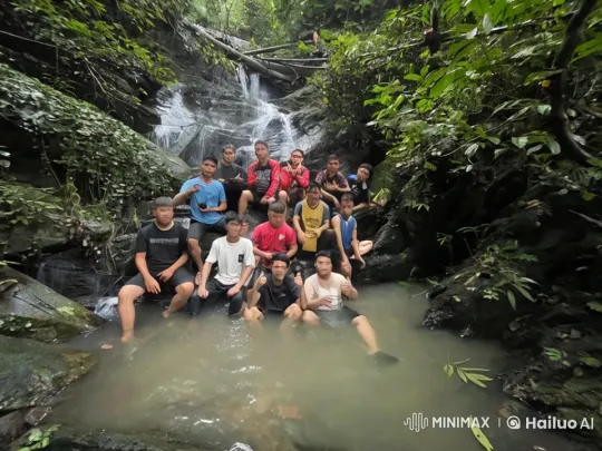 Martial Arts Display at Rocky Waterfall – AI Generated Video | Hailuo AI