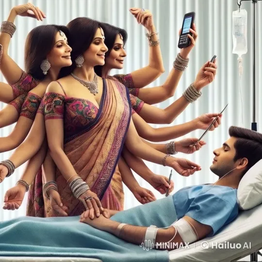 Affectionate Care: Mother's Multi-Armed Comfort in Hospital – AI Generated Video | Hailuo AI