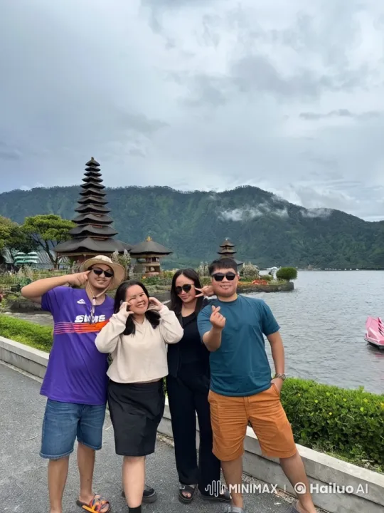 Friends Enjoy Kungfu Posing by a Lakeside Pagoda – AI Generated Video | Hailuo AI