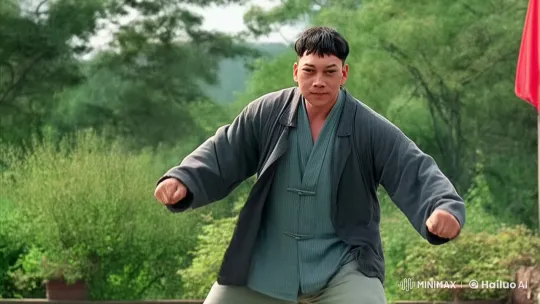 Martial Artist Showcases Skills in Lush Outdoor Setting – AI Generated Video | Hailuo AI