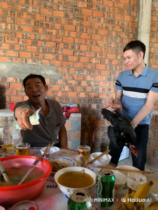 Martial Arts Performance with Chicken in Dining Setting – AI Generated Video | Hailuo AI