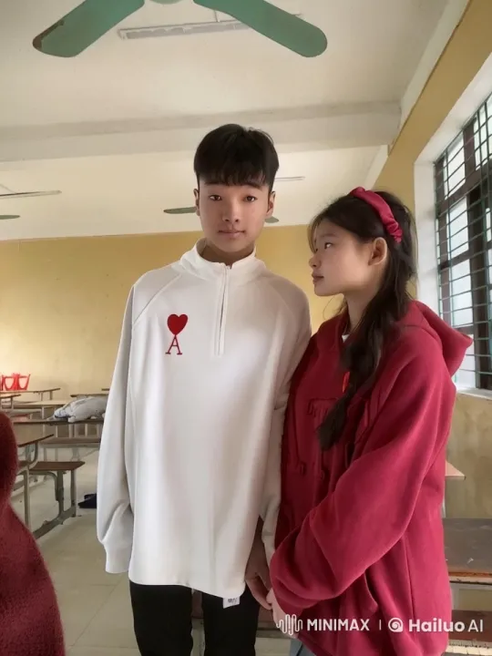 Young Couple in Cozy Classroom Setting – AI Generated Video | Hailuo AI