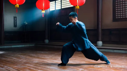 Martial Arts Mastery in Aesthetic Action Scene – AI Generated Video | Hailuo AI