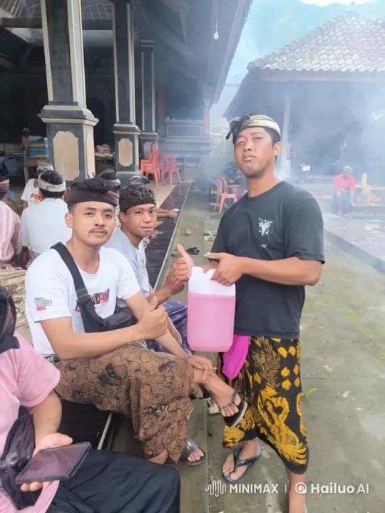 Balinese Men Showcase Martial Arts Outside Temple – AI Generated Video | Hailuo AI