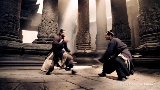 Ancient Temple: Aesthetic Martial Arts Mastery – AI Generated Video | Hailuo AI