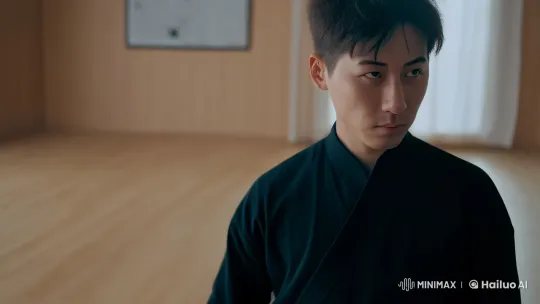 Martial Arts Mastery Displayed in Minimalist Dojo – AI Generated Video | Hailuo AI