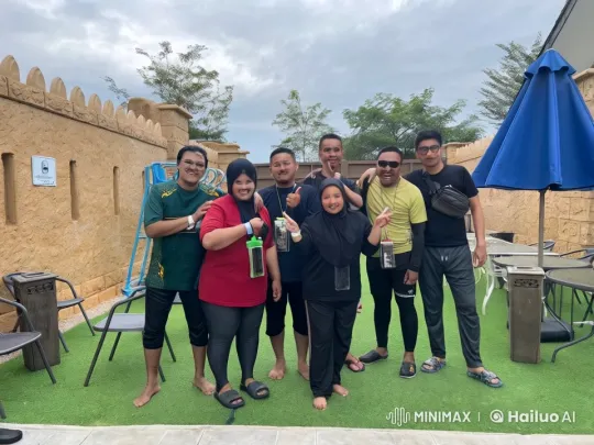 Group Engages in Playful Kungfu Performance – AI Generated Video | Hailuo AI