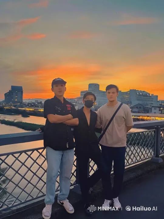 Martial Artists Perform on Bridge at Sunset – AI Generated Video | Hailuo AI