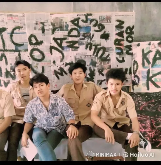 Youth Conflict Amidst Newspaper Clippings and Graffiti – AI Generated Video | Hailuo AI
