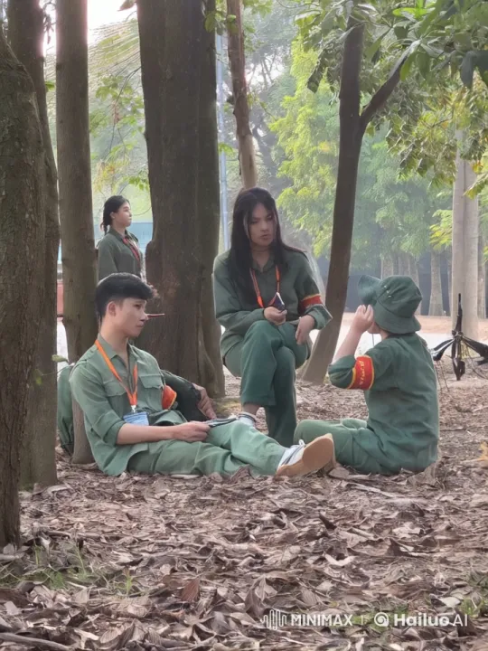Green Uniformed Fighters Showcase Combat Skills in Forest – AI Generated Video | Hailuo AI