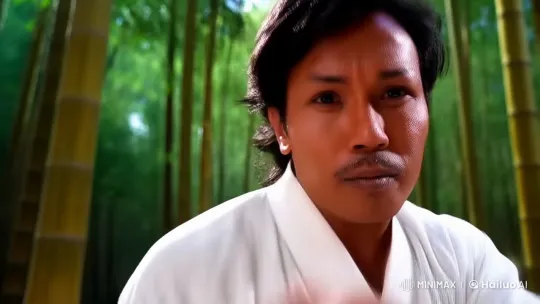 Martial Artist Demonstrates Kung Fu in Bamboo Forest – AI Generated Video | Hailuo AI