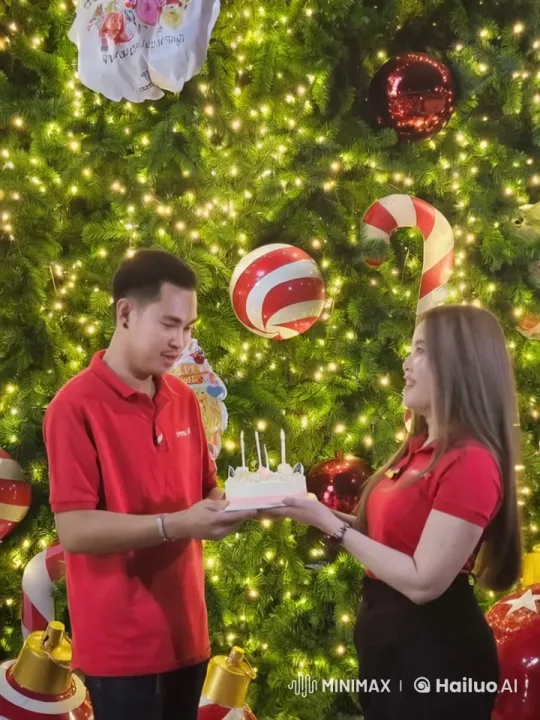 Christmas Tree Background with Intense Kung Fu Fight – AI Generated Video | Hailuo AI