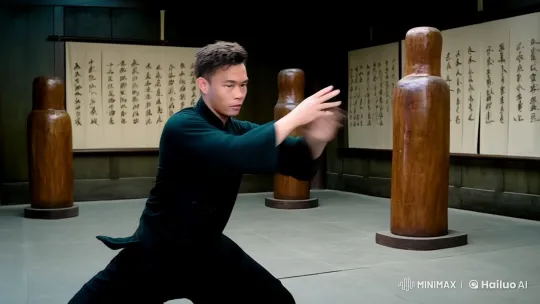 Young Martial Artist Showcases Grace and Power in Intense Dojo Battle – AI Generated Video | Hailuo AI