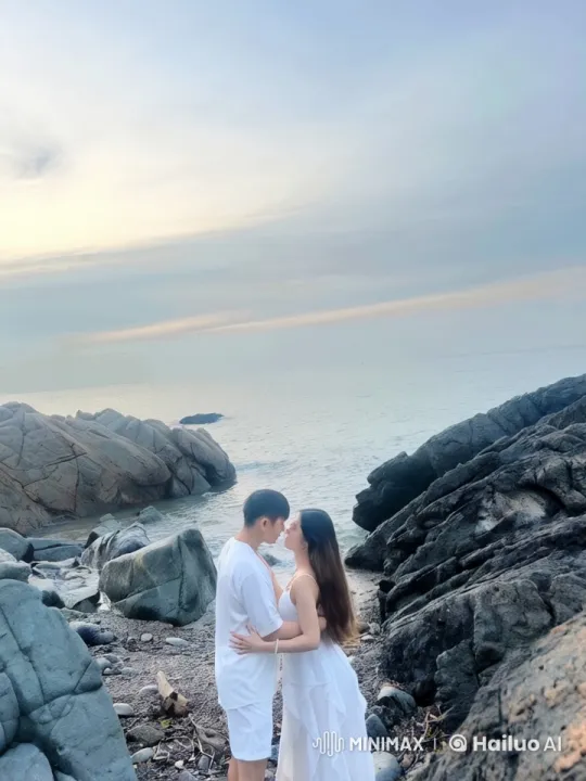 Kung Fu Fight on a Rocky Seaside at Sunset – AI Generated Video | Hailuo AI