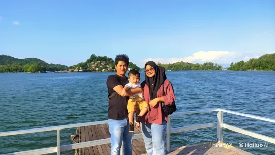 Family Fights Playfully on Dock by Serene Lake – AI Generated Video | Hailuo AI