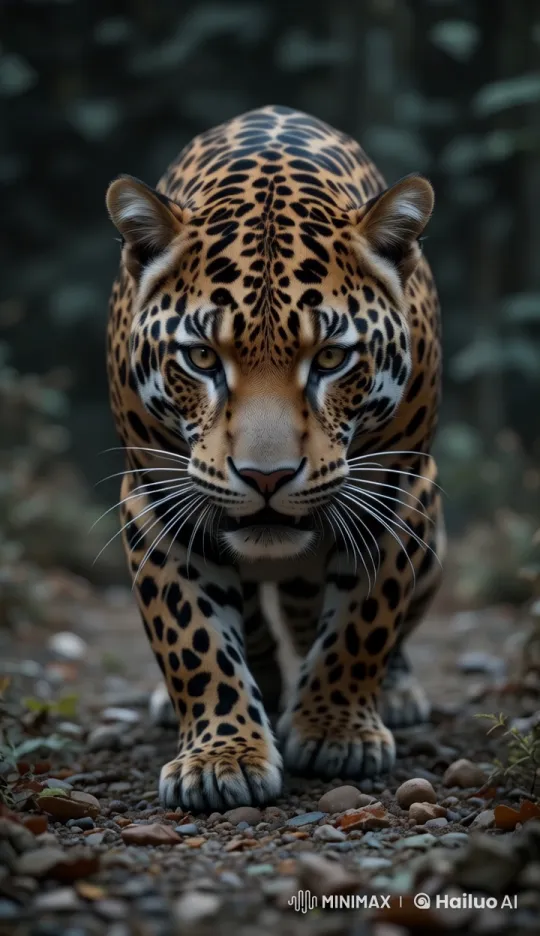 Majestic Jaguar Prowls in Realistic Live2D Forest Scene – AI Generated Video | Hailuo AI