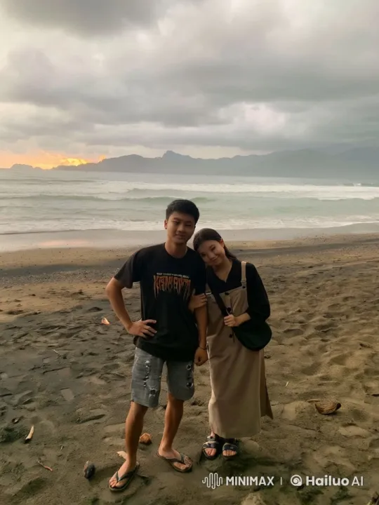 Young Couple Showcases Martial Arts on Serene Beach – AI Generated Video | Hailuo AI