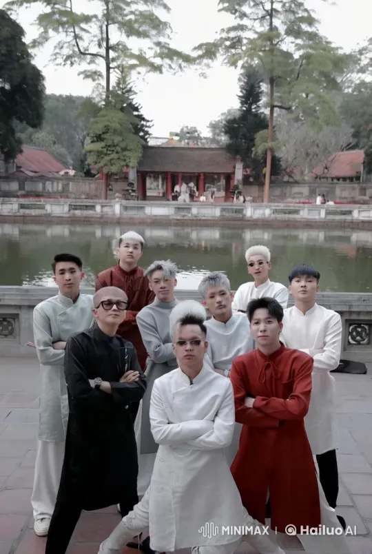 Traditional Vietnamese Men Practicing Kung Fu – AI Generated Video | Hailuo AI