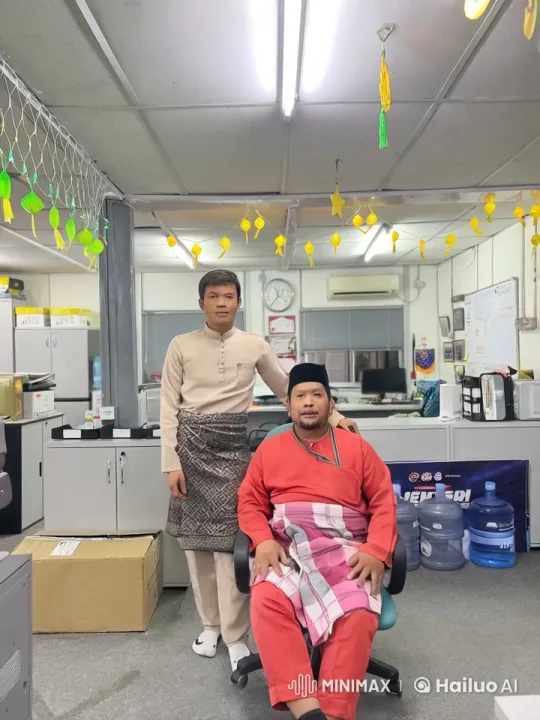 Traditional Attire Kung Fu Duel in Festive Office Setting – AI Generated Video | Hailuo AI