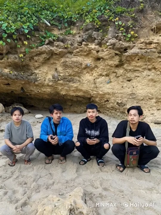 Kungfu Fight on Beach with Rocky Background – AI Generated Video | Hailuo AI