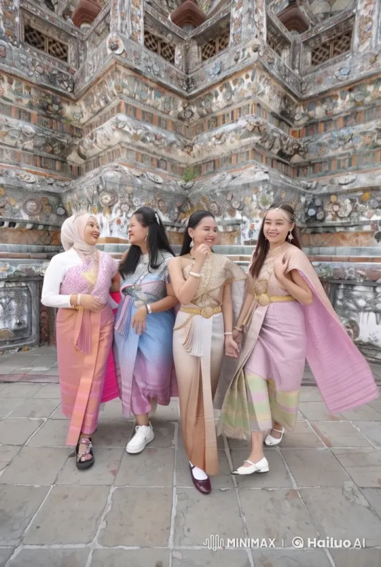 Elegant Women Perform Kungfu in Historical Setting – AI Generated Video | Hailuo AI