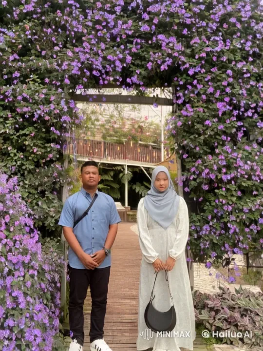Martial Arts Fight in Purple Flower Arch Setting – AI Generated Video | Hailuo AI