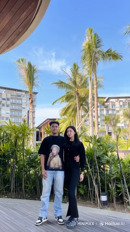 Kung Fu Duel in Tropical Garden Setting – AI Generated Video | Hailuo AI