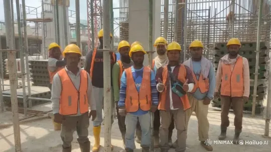 Construction Workers Perform Kung Fu at Worksite – AI Generated Video | Hailuo AI