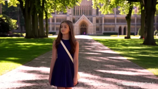 Teen Girl Explores Campus in Cinematic Dance – AI Generated Video | Hailuo AI