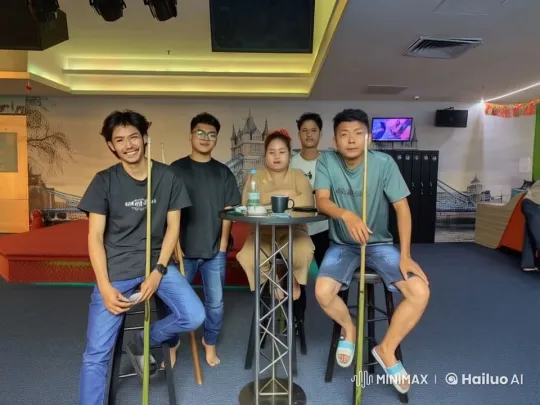 Cozy Entertainment Room with Relaxed Individuals – AI Generated Video | Hailuo AI